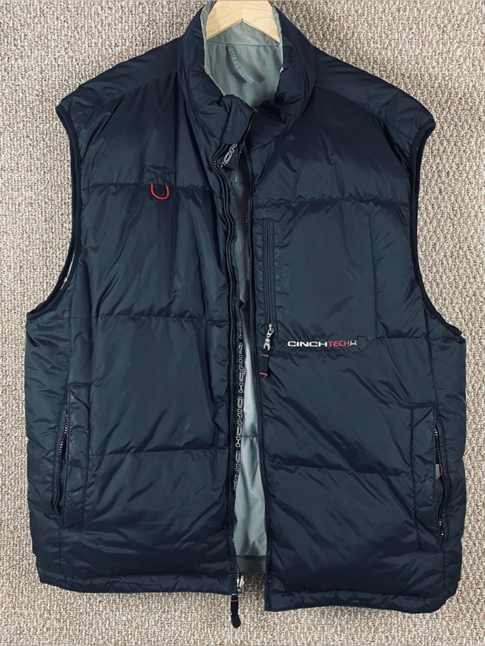 Cinch Tech Vest Mens XXL Reversible Down Filled Lofty Puffer Western Rodeo R1